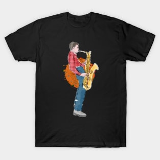 Mulligan Saxophone Jazz Theme T-Shirt